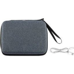 INF Boîte miroir maquillage LED carrée - Éclairage 3 couleurs dimmable, contrôle tactile, trousse de voyage avec compartiments