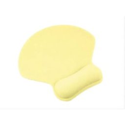 INF Tapis de souris ergonomique en silicone avec repose-poignet Lycra jaune - Antidérapant, repose-main clavier, réduit la