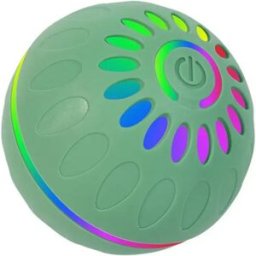 INF Balle LED Interactive pour Animaux - Auto-Mobile & Rechargeable pour Chiens et Chats Vert