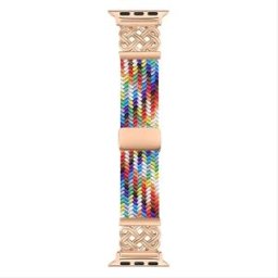 INF Bracelet Magnétique en Nylon Tressé Élégant pour Apple Watch S9 M Multicolore