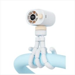 INF Ventilateur Octopus – Ventilateur USB portable silencieux haute vitesse, 199 niveaux progressifs, 360° réglable, trépied Blanc
