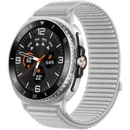 INF Bracelet de montre en nylon tissé motif montagne sauvage compatible avec Samsung Galaxy Watch 8/8 Classic Gris