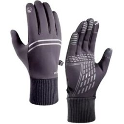 INF Gants de ski chauds, imperméables et coupe-vent Gris