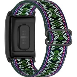 INF Bracelet Confortable en Nylon Élastique pour WHOOP 4.0 - Noir Vert