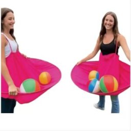 INF Robe de jeu pour maman - Robe de jeu portable avec balles et pompe x1 pour s'amuser en plein air et jouer en groupe de Rouge