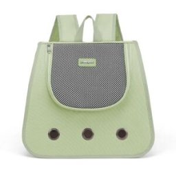 INF Sac à dos pliable portable respirant pour animaux avec grande fenêtre transparente et ouverture de nourrissage – Vert