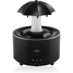 INF Diffuseur d'arômes à goutte d'eau rotative - Humidificateur ultrasonique avec diffuseur d'huiles essentielles et lumière Le noir