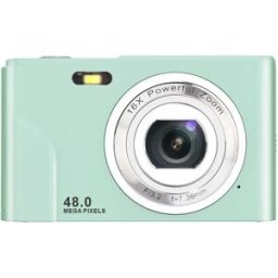 INF Appareil photo numérique 48MP FHD 1080p avec zoom 16x et carte mémoire de 32 Go Vert