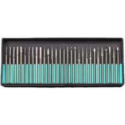 INF Ensemble de 30 fraises diamantées pour ponceuse à ongles, tige de 2,35 mm