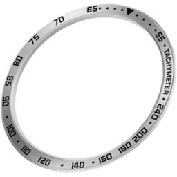 INF Bague de lunette en acier inoxydable compatible avec Samsung Galaxy Watch8 40mm - Améliorez le style de votre montre Noir+Argent