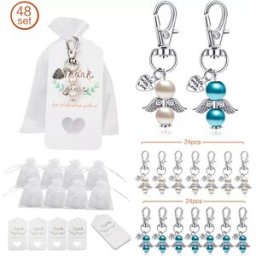 INF Porte-clés ange gardien Argent 48 pièces