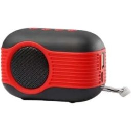 INF Mini enceinte Bluetooth Macaron - Enceinte sans fil portable avec radio FM et support TF/U Disk Rouge