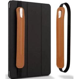 INF Étui pour Apple Pencil, Pochette de Rangement en Cuir PU pour Stylet iPad Marron
