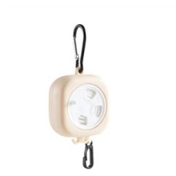 INF Corde à linge rétractable portable - Idéale pour les voyages en plein air et le camping Beige