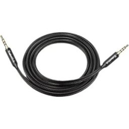 INF Câble Audio 3.5mm Mâle à Mâle 4 Sections Tressé pour Casque, Voiture, Enceinte 5m