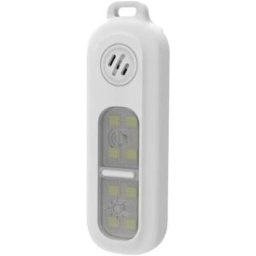 INF Alarme de sécurité personnelle portable : Alarme 130dB avec lumière stroboscopique LED rechargeable USB Blanc