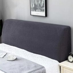 INF Housse de Tête de Lit Gris Métallique Intégrale - 180cm (Convient aux Têtes de Lit de 180-200cm)