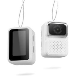 INF Mini Caméra Tendance avec Flash et Écran IPS 0.96" pour Photos et Vidéos HD Blanc