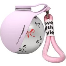 INF Bouteille d'eau pour animaux imprimée rose forme boule 285ML - Acier inoxydable 304 portable pour chiens, voyage et