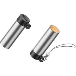 INF Briquet mini Type-C à allumage par souffle (Pack de 2) - USB-C 6.5W 5V1.3A, Alliage d'aluminium, Résistant au vent Argent