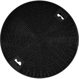 INF Filtre à charbon actif 2 pièces pour hotte - Cadre ABS noir, montage encastré pour hottes à recyclage