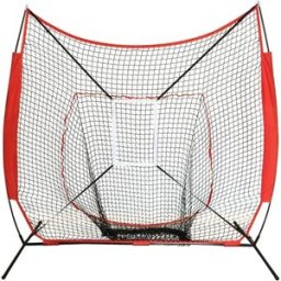 INF Filet d'entraînement de baseball portable - Cadre en fer et filet en polyester, montage rapide avec sac de transport