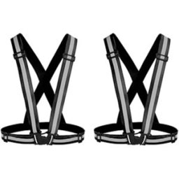 INF Pack de 2 bandes de sécurité réfléchissantes - 5 x 1,5 cm Le noir