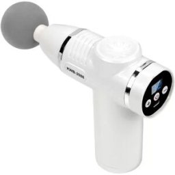 INF Mini Pistolet de Massage Fascial 32 Vitesses : Masseur Musculaire LCD Rechargeable pour Percussions Profondes Blanc