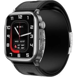 INF Smart Watch - 2.06 inch AMOLED Full Touch Smartwatch with BLE 5.3, IP67, 530mAh Battery, Magnetic Charging, NFC - Le noir