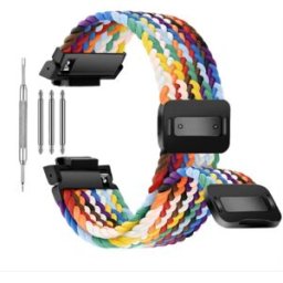 INF Bracelet de remplacement en nylon tissé compatible avec G-SHOCK Casio GA2100/GA110 Multicolore