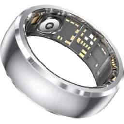INF Bague intelligente multifonction - Bague en acier inoxydable avec écran tactile, contrôle gestuel, fréquence cardiaque et Argent 9