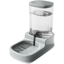 INF Distributeur d'eau automatique pour animaux - Grand abreuvoir à gravité pour chiens et chats - Gris