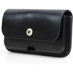 INF Étui de ceinture universel en cuir PU pour téléphones jusqu'à 6.9 pouces Le noir