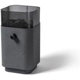 INF Brasero au propane portable - Brasero à gaz avec commande de flamme variable, lit de pierres de lave et grille en fer