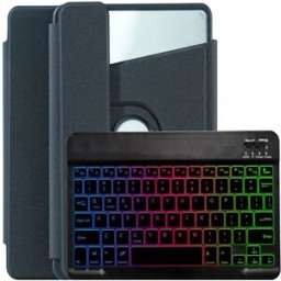 INF Étui de protection rotatif à 360° avec clavier Bluetooth et emplacement pour stylet pour Samsung Galaxy Tab S8+/S7+/S7 FE