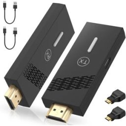 INF Kit HDMI sans fil 5G pour miroir d'écran - Émetteur et récepteur point-à-point 1080p 60Hz Plug-and-Play pour ordinateur,