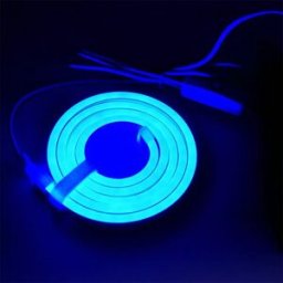 INF Ruban LED néon USB bleu avec interrupteur tactile - Flexible IP67 étanche 5V Plug-and-Play 3m