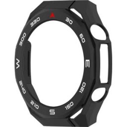 INF Boîtier PC Semi-Ouvert Ajouré Compatible avec Huawei Watch Ultimate2 avec Verre Trempé Le noir