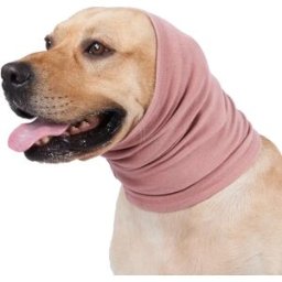 INF Capuche Apaisante en Peluche Lapin pour Animaux - Soulagement de l'Anxiété et Protection Contre le Bruit S Rose