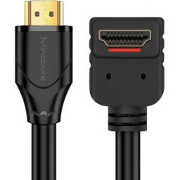 INF Câble HDMI Haute Définition avec Connecteur Coude 90° vers le Bas - Pour PS4, PC, TV, Box 1 m