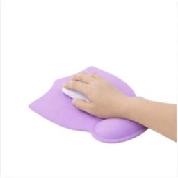 INF Tapis de souris en silicone violet avec repose-poignets en Lycra - Support ergonomique pour clavier, antidérapant et