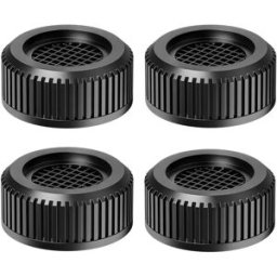 INF Pieds Anti-Vibrations pour Machine à Laver - Absorption des Chocs & Antidérapants (Noir, Rond, Simple Couche)
