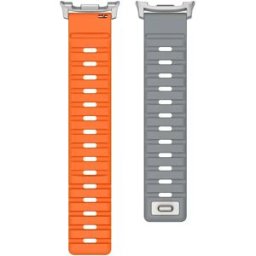 INF Bracelet compatible avec Samsung Galaxy Watch8, bracelet en silicone magnétique Norman avec acier inoxydable 316 Gris Orange