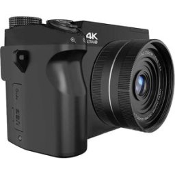 INF Appareil Photo Numérique Micro Simple d'Entrée de Gamme 75MP 4K avec WiFi Le noir