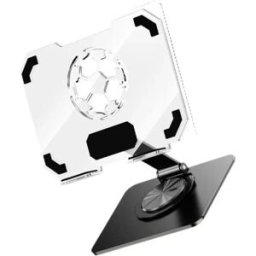 INF Support en acrylique à base métallique - Rotation 360°, support de bureau réglable multi-angle pour téléphone et tablette,