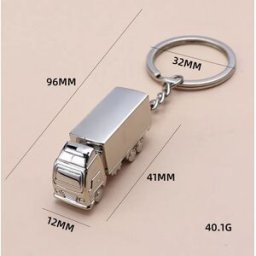 INF Porte-clés camion argenté - Cadeau unique pour homme