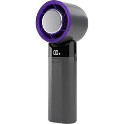 INF Ventilateur de bureau USB portable mini avec refroidissement à semi-conducteur, affichage LCD, contrôle de vitesse continu Gris foncé