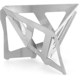 INF Support de filtre à café portable en acier inoxydable pliable - Support de verseuse modulable 3 pièces avec sac de rangement