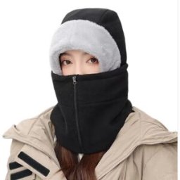 INF Masque Thermique Coupe-Vent d'Hiver pour Cyclisme avec Cagoule et Guêtre de Cou - Protection Ultime Contre le Froid Le noir
