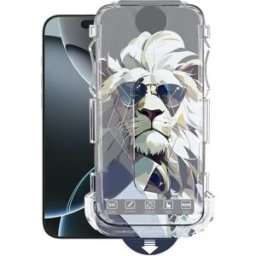 INF Protection d'écran en verre trempé anti-poussière pour iPhone 15 compatible Apple